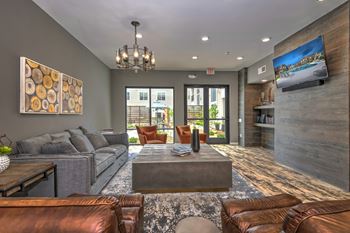 A living room with couches and a coffee table